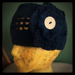 Winter Headband, knitted, Style, Navy blue